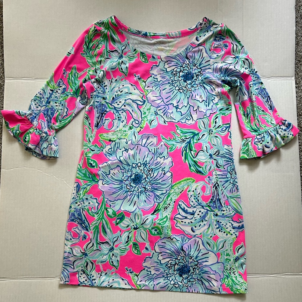 Lilly Pulitzer Sophie ruffle sleeve dress size large